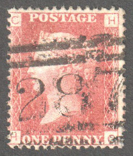 Great Britain Scott 33 Used Plate 121 - HC - Click Image to Close
